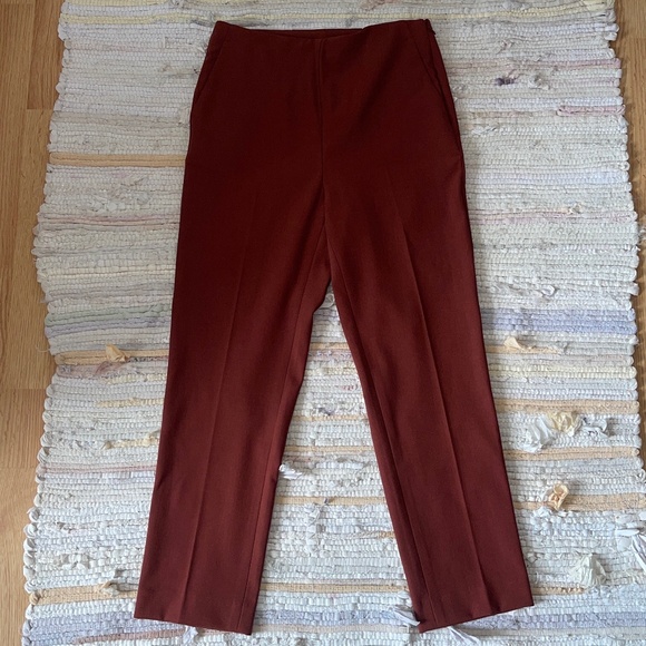 NWT Ann Taylor Burnt Orange The Ankle in Curvy High Rise Pants / Trousers - Picture 3 of 7